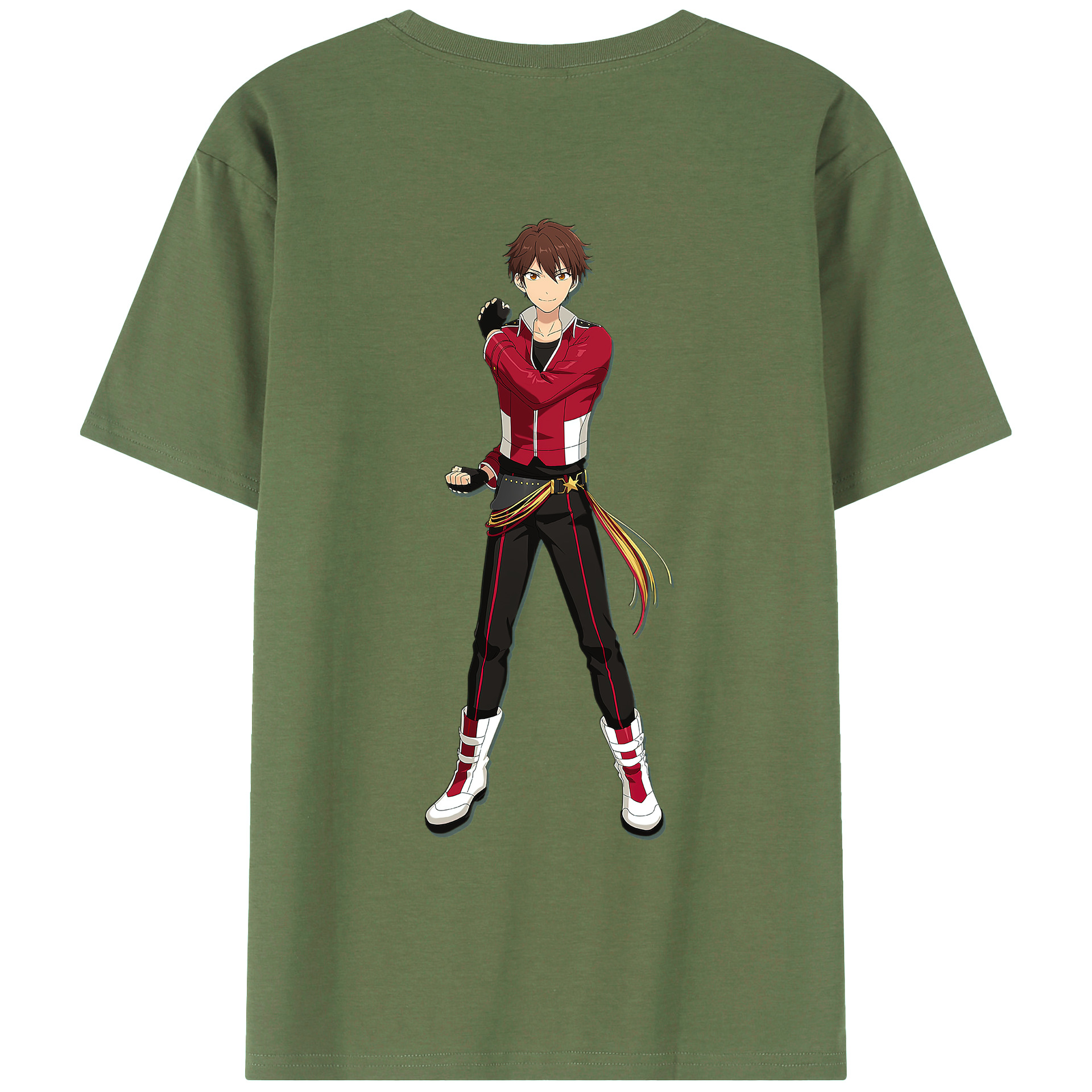 （画像用） あんさんぶるスターズ! Ensemble Stars 綿100％ メンズ半袖Tシャツ（バックプリント） 通気性